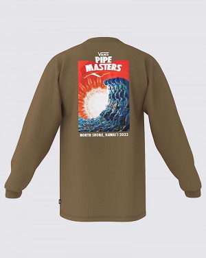 Vans 2023 Pipe Masters Poster Long Sleeve T-Shirt Herr Bruna | Sverige IQWP13508