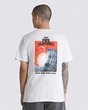 Vans 2023 Pipe Masters Poster T-Shirt Herr Vita | Sverige CUYZ25916