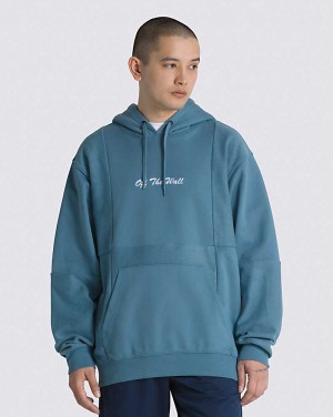 Vans Blocked Pullover Hoodie Herr Blå | Sverige HAEI47806