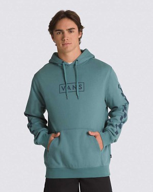 Vans Boxed Check Pullover Hoodie Herr Blå | Sverige AIQH57239