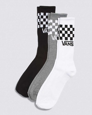 Vans Checkerboard Crew 3-Pack Strumpor Herr Olika Färger | Sverige NQAU59174