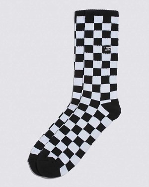 Vans Checkerboard Crew Strumpor Herr Svarta Vita | Sverige WLUC74892