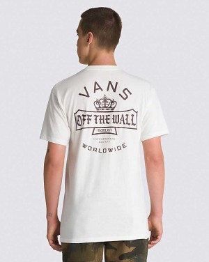 Vans Checkerboard Society T-Shirt Herr Vita | Sverige NKDO16723