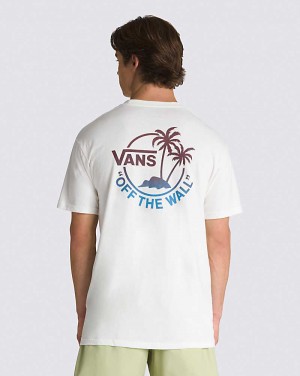 Vans Classic Mini Dual Palm T-Shirt Herr Vita | Sverige HWNZ60235