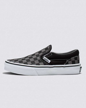 Vans Classic Slip-On Checkerboard Skor Barn Svarta Grå | Sverige CRPI28341