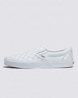 Vans Classic Slip-On Checkerboard Skor Dam Vita | Sverige HWDL97035