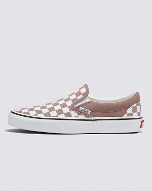 Vans Classic Slip-On Checkerboard Skor Dam Rosa | Sverige RIFY31208