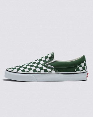 Vans Classic Slip-On Checkerboard Skor Dam Gröna | Sverige BFTU31708