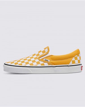 Vans Classic Slip-On Checkerboard Skor Herr Gula | Sverige KEFY13986