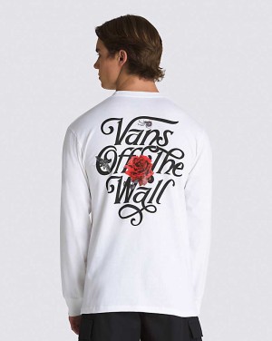 Vans Composite Rose Long Sleeve T-Shirt Herr Vita | Sverige UCMK85436