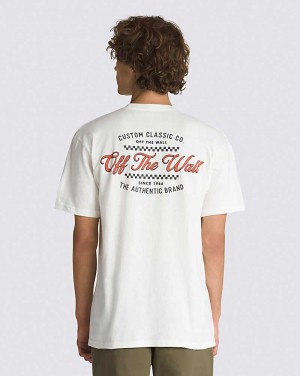 Vans Custom Classic T-Shirt Herr Vita | Sverige KXJR14258