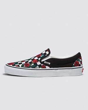 Vans Customs Checkerboard Roses Slip-On Skor Herr Olika Färger | Sverige LJUA54209