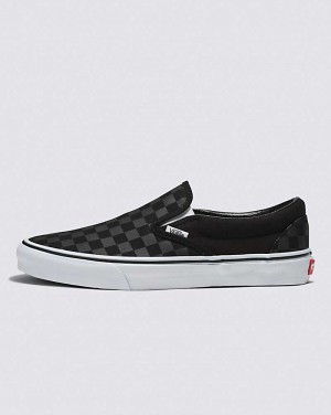 Vans Customs Checkerboard Slip-On Breda Skor Herr Svarta | Sverige SZAN02813