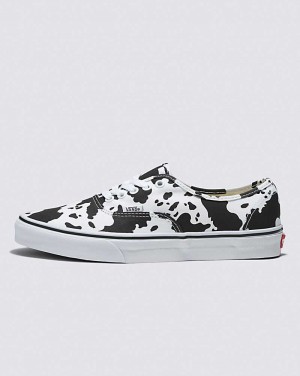 Vans Customs Cow Print Authentic Skor Herr Svarta Vita | Sverige OSBD47530