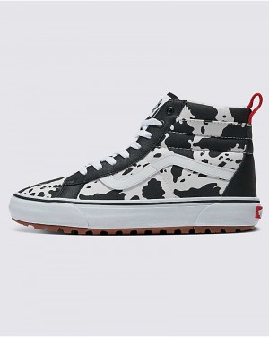 Vans Customs Cow Print Sk8-Hi MTE-1 Skor Herr Svarta Vita | Sverige CYLT35879