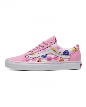 Vans Customs Image Library Smiley Old Skool Skor Herr Rosa | Sverige BTUD56471