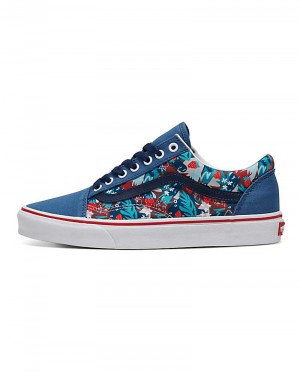 Vans Customs Image Library Strawberry Field Old Skool Skor Herr Blå | Sverige NYXT37564