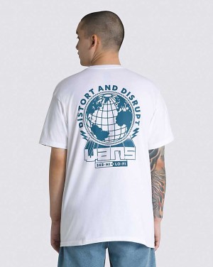 Vans Distort And Disrupt Vans T-Shirt Herr Vita | Sverige PESH30679