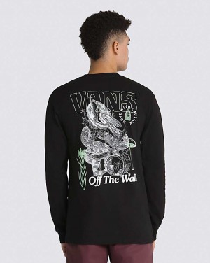 Vans Distorted Snake Long Sleeve T-Shirt Herr Svarta | Sverige RTKJ15783