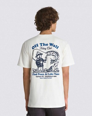 Vans Fishing Club Pocket T-Shirt Herr Vita | Sverige HECL48759