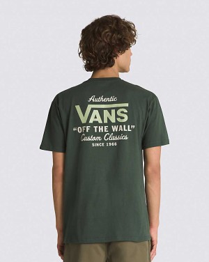 Vans Holder St Classic T-Shirt Herr Gröna | Sverige ASDF76143