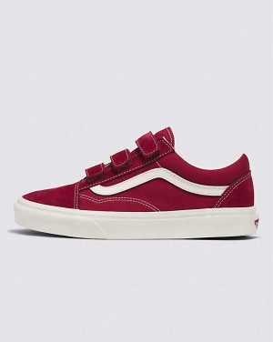 Vans Old Skool V Mocka Canvas Skor Dam Röda | Sverige EPWC12465