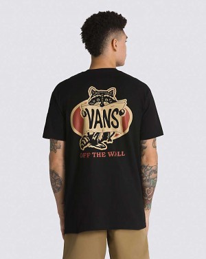 Vans Racoon Sign T-Shirt Herr Svarta | Sverige ZVWI50763