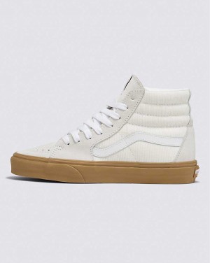 Vans Sk8-Hi Corduroy Skor Dam Vita | Sverige PCGY98734