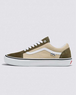 Vans Skate Old Skool Skateskor Dam Olivgröna Beige | Sverige CMSX24963