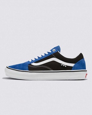 Vans Skate Old Skool Skateskor Herr Blå Svarta Vita | Sverige IXAJ97483