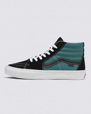 Vans Skate Sk8-Hi Safari Skateskor Dam Svarta Turkos | Sverige WTGM19206