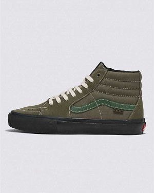 Vans Skate Sk8-Hi Skateskor Herr Gröna Vita | Sverige IJVT95038