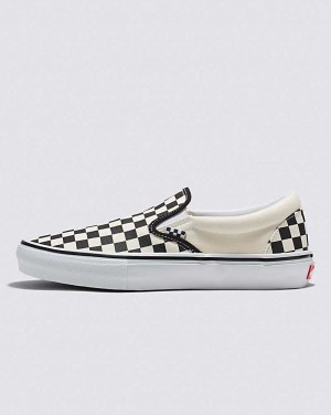 Vans Skate Slip-On Checkerboard Skateskor Dam Svarta Vita | Sverige TSIP89503