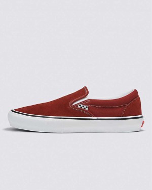 Vans Skate Slip-On Skateskor Dam Mörkröda | Sverige QHXR31865