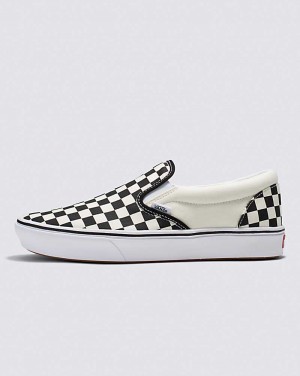 Vans Slip-On ComfyCush Checkerboard Skor Herr Svarta Vita | Sverige DQMZ32471