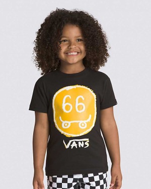 Vans Små Barn 66 Smiles T-Shirt Barn Svarta | Sverige KFHR48915