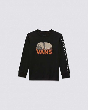 Vans Små Barn Chillax Long Sleeve T-Shirt Barn Svarta | Sverige UBAG98421