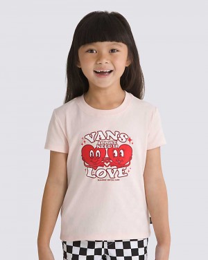 Vans Små Barn Love Heart Long Sleeve T-Shirt Barn Rosa | Sverige EWZG19463