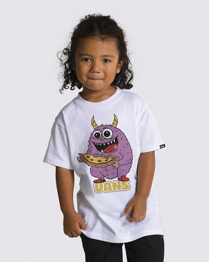 Vans Små Barn Snack Attack Monster T-Shirt Barn Vita | Sverige GPIJ53709