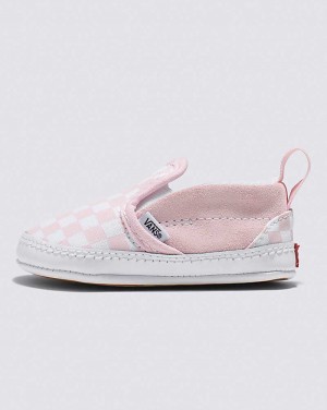 Vans Spädbarn Slip-On V Crib Checkerboard Skor Barn Vita | Sverige XFKE31247