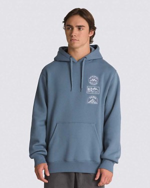 Vans Sun Peak Pullover Hoodie Herr Blå | Sverige JHDK96042