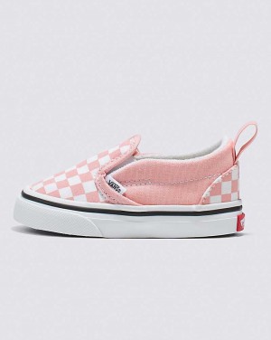 Vans Toddler Slip-On V Checkerboard Skor Barn Rosa Vita | Sverige UCHP06587