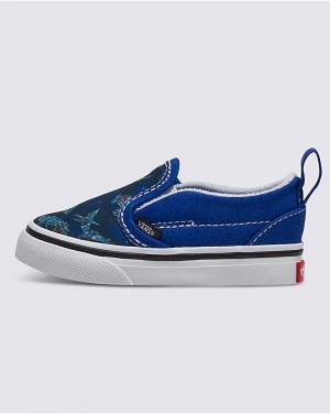 Vans Toddler Slip-On V Skor Barn Blå | Sverige AQOV28047