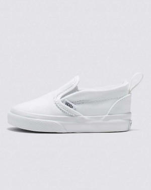 Vans Toddler Slip-On V Skor Barn Vita | Sverige IWRZ38174