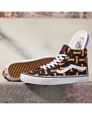 Vans X Thrasher Skate Sk8-Hi Skateskor Herr Svarta Guld | Sverige MJFL23406