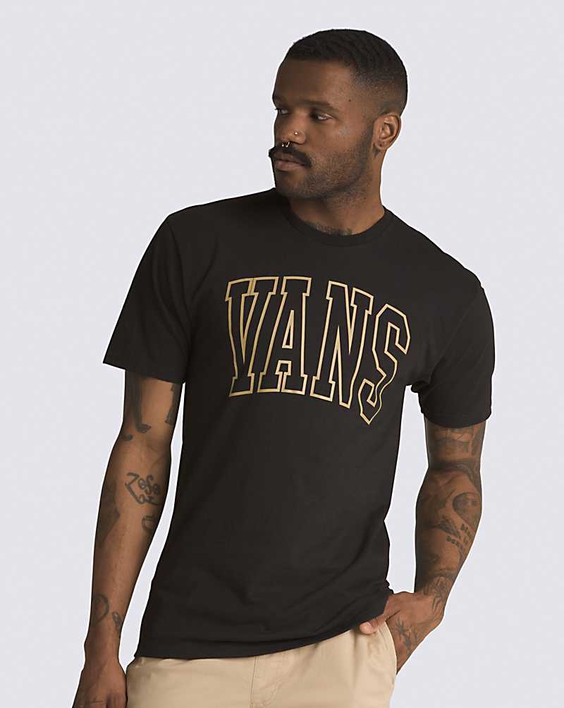 Vans Arched Line T-Shirt Herr Svarta | Sverige YZLD82503