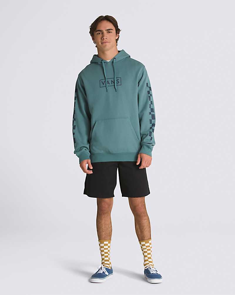 Vans Boxed Check Pullover Hoodie Herr Blå | Sverige AIQH57239