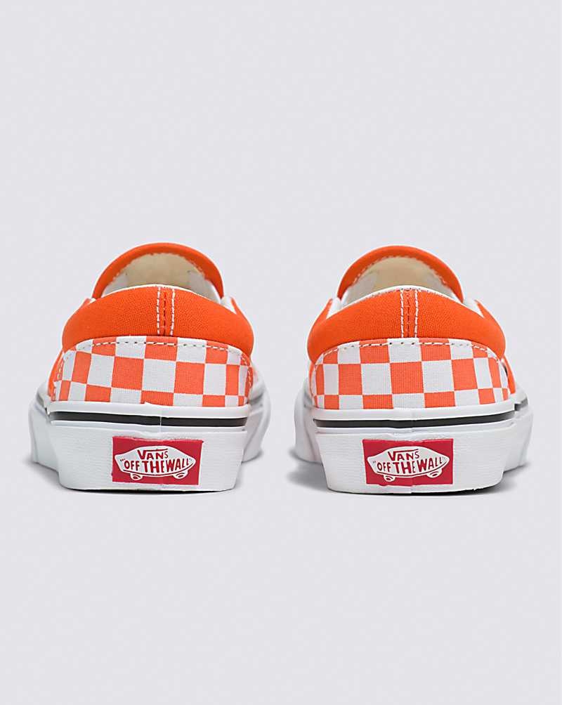 Vans Classic Slip-On Checkerboard Skor Barn Röda Orange | Sverige YKLA26905