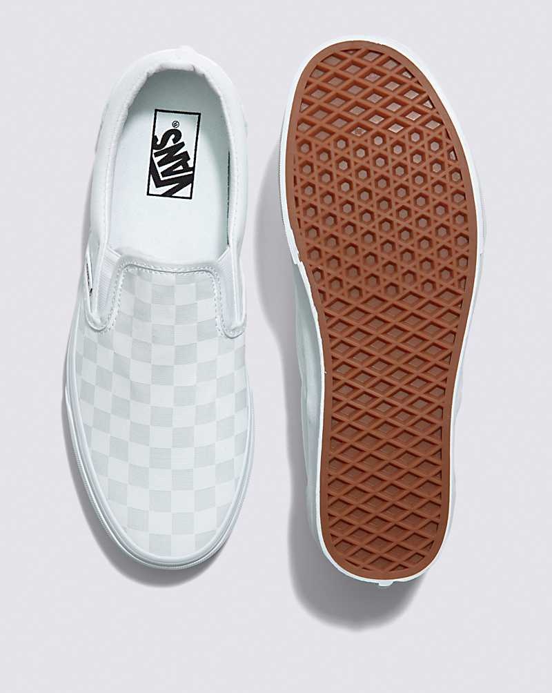 Vans Classic Slip-On Checkerboard Skor Dam Vita | Sverige HWDL97035