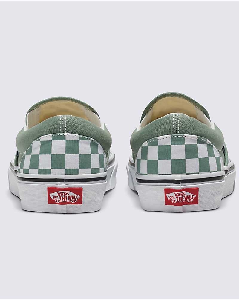 Vans Classic Slip-On Checkerboard Skor Dam Gröna | Sverige IWAF52971